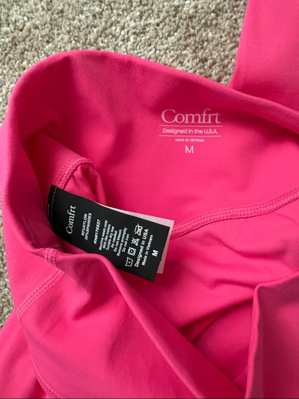 Comfrt High-Rise Pink Leggings NWOT - Picture 3 of 5